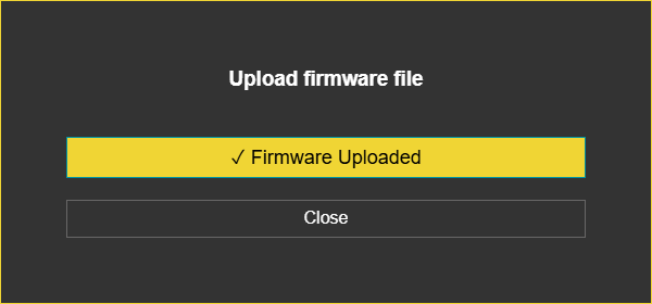 LKM154, "Upload firmware file" window with "Firmware Uploaded" after uploading LKM154-254_v3.00.02.binimg - WRITE (writes the alternative bank; do not click "Reboot Alternative Firmware" unless the update is wanted)