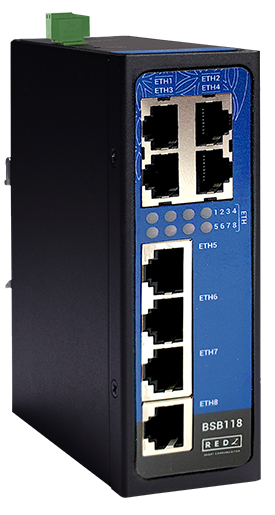 Industrial Unmanaged Ethernet Switch with 8 x 10/100Base-T(x) Ports