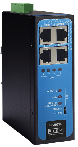 Industrial Unmanaged Ethernet Switch with 4 x 10/100Base-T(x) Port and BPL (Broadband Power Line) Link
