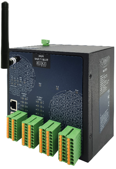 4 x 8 Channels 5-275V AC-DC, 100mA Digital Optocoupler Output, 2 x 8 Channels 12-275 AC-DC, 60mA Digital Optocoupler Input Modbus TCP Remote IO Device with MQTT and 868MHz LoRaWAN Connectivity, 2x 10/100 T(x) ETH ports