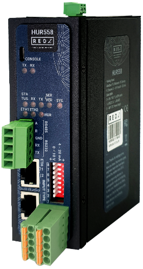 8 Channel 0-10V and 0-20mA Selectable Analog Input Modbus TCP Remote IO Device, 2x 10/100 T(x) ETH ports, 1 x RS232 & 1 x RS485