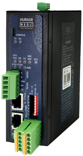8 Channel 0-10V and 0-20mA Selectable Analog Input Modbus TCP Remote IO Device, 2x 10/100 T(x) ETH ports, 1 x RS232 & 1 x RS485