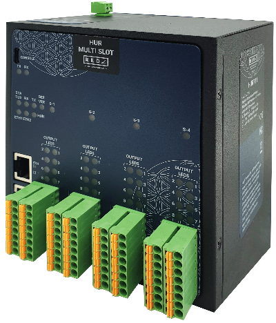 4 x8 Channel 5Amps 250VAC/30VDC Digital Relay Output Modbus TCP Remote IO Device, 2x 10/100 T(x) ETH ports