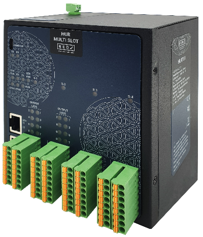 2 x 8 Channels 5-275V AC-DC, 100mA Digital Optocoupler Output, 2 x 8 Channels 12-275 AC-DC, 60mA Digital Optocoupler Input Modbus TCP Remote IO Device, 2x 10/100 T(x) ETH ports