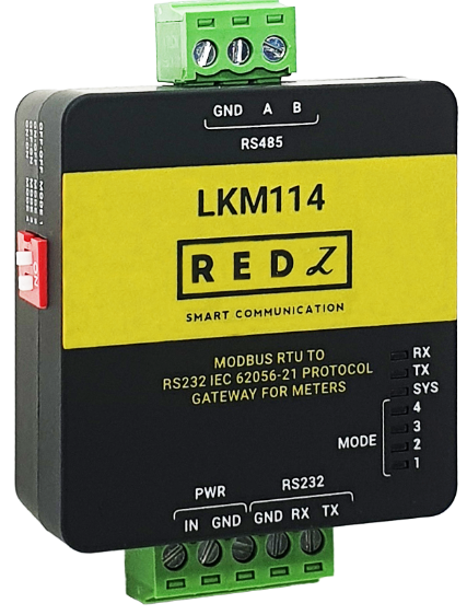 MODBUS RTU to IEC62056-21 Protocol Meter Gateway With RS485 2 Wire Connection on Modem Side and RS232 3 Wire Connection on Meter Side