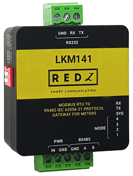MODBUS RTU to IEC62056-21 Protocol Meter Gateway With RS232 DB9 Male on Modem Side and RS485 2 Wire Connection on Meter Side