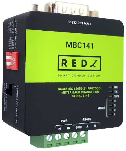 IEC62056-21 Protocol Auto Baud Changer With RS232 DB9 Male on Modem Side and RS485 2 Wire Connection on Meter Side