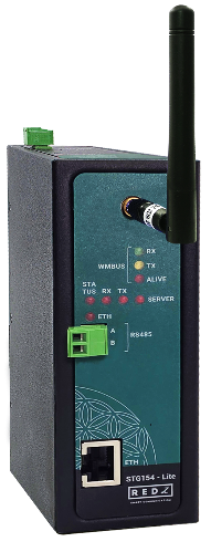 868MHz WMBus (Wireless MBus) – Modbus TCP/RTU Gateway with MQTT Publisher, 1 x 10/100Base-T(x) Port and 1 x RS485 Serial Port